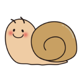 ほっぺの赤いかたつむり