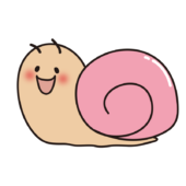ほっぺの赤いピンクのかたつむり