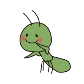 ほっぺの赤いカマキリ