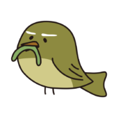 虫を食べる小鳥のウグイス