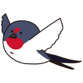 飛ぶ小鳥のツバメ