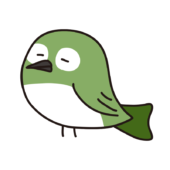 眠そうな小鳥の目白