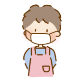 マスクをするゆるくて可愛い男性保育士