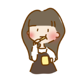 コップを持って歯磨きをするゆるくて可愛い女の子