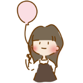 風船を持っているゆるくて可愛い女の子