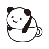 カップに入ったパンダ