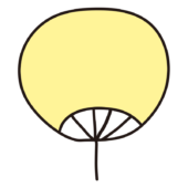 シンプルな黄色いうちわ