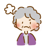 怒っているゆるくて可愛いおばあさん