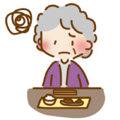 食欲がないゆるくて可愛いおばあさん