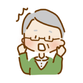 びっくりしているゆるくて可愛いおじいさん