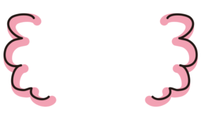 両側がフワフワの枠（ピンク）