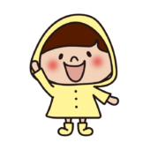 雨合羽を着た子供（女の子2）