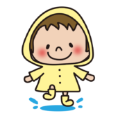 雨合羽を着た子供（男の子1）