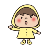 雨合羽を着た子供（男の子2）