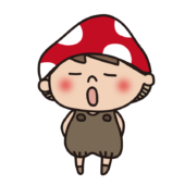 歌っているきのこの格好をしている子供