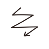 ギザギザした矢印2