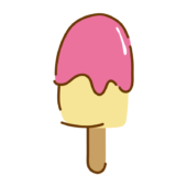 ゆるくて可愛い苺の棒アイス