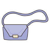 青色のショルダーバッグ