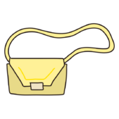 黄色いショルダーバッグ