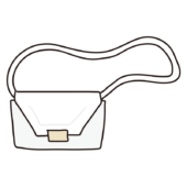 白いショルダーバッグ