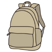 茶色のリュックサック