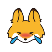 泣いているキツネの顔