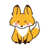 座っているキツネ