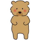 立っているヒグマ