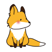 横を向いているキツネ