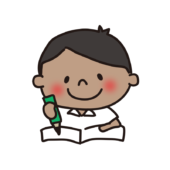 勉強しているカンボジアの子供（男の子）