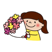 花束を渡す子供（女の子2）