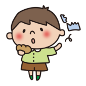 ポイ捨てしている子供（男の子）