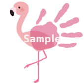 手形アート用フラミンゴ