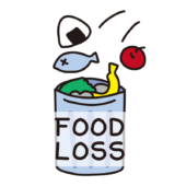 ゴミ箱に捨てられていく食べ物2（フードロス）