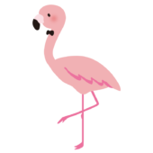 蝶ネクタイをしたフラミンゴ2