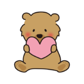 ハートを持っているヒグマ