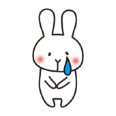 泣く白いうさぎ