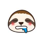 よだれを垂らして寝ているなまけもの