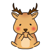 鹿せんべいを食べる鹿