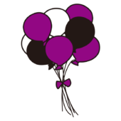 ハロウィンっぽい風船の束1