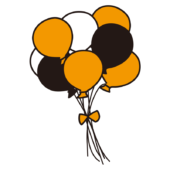 ハロウィンっぽい風船の束2