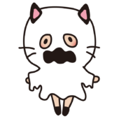 ハロウィンで猫耳をつけたお化けの仮装をした子供