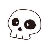 目がある骸骨の顔