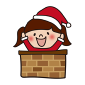 クリスマスに煙突から飛び出す子供