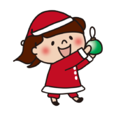 クリスマスの飾りつけをする子供（女の子2）