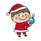 クリスマスの飾りつけをする子供（男の子2）