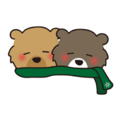 2匹で寄り添って眠るクマ