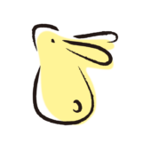 和風うさぎ1（黄色）