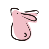 和風うさぎ1（ピンク）