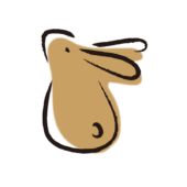 和風うさぎ1（茶色）